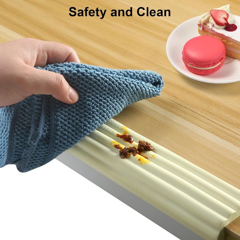 Dovesail Upgrade Baby Proofing Edge Corner Protector,16.4ft Edge Guards Padding with 3M Adhesive, Extra-Wide Soft Rubber Foam Padding, Furniture, Sharp Edge Safety Corner Edge Bumper Guard-Cream - Image 5